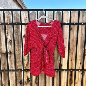 FREE PEOPLE Clara Floral Print Tunic Dress